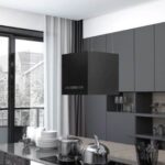 zahrada-XL Závěsná ostrůvková digestoř dotykový LCD 37 cm práškovaná ocel návod