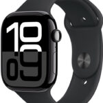 Apple Watch Series 10 42mm klavírně černý hliník s černým sportovním řemínkem S/M MWWE3QC/A návod