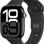 Apple Watch Series 10 46mm klavírně černý hliník s černým sportovním řemínkem M/L MWWQ3QC/A návod