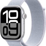Apple Watch Series 10 46mm stříbrný hliník s oblačně modrým provlékacím řemínkem MWWN3QC/A návod