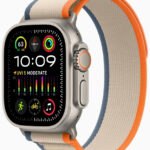 Apple Watch Ultra 2 49mm titanové pouzdro s oranžovo-béžovým trailovým tahem M/L MRF23CS/A návod