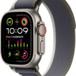 Apple Watch Ultra 2 49mm titanové pouzdro se zeleno-šedým trailovým tahem S/M MRF33CS/A návod