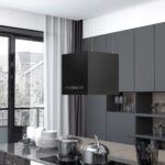 ZBXL Závěsná ostrůvková digestoř dotykový LCD 37 cm práškovaná ocel návod