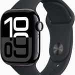 Apple Watch Series 10 42mm Cellular klavírně černý hliník s černým sportovním řemínkem S/M MWX63QC/A návod