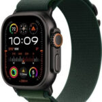 Apple Watch Ultra 2 GPS+Cellular 49mm Černé titanové tělo - Tmavě zelený alpský tah (L) / 165-210 mm MX4T3 návod