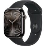 Apple Watch Series 10 46mm Cellular Slate Titanium Case with Black Sport Band - M/L MWYE3QH/A návod