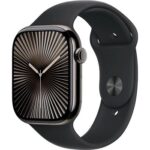 Apple Watch Series 10 46mm Cellular Slate Titanium Case with Black Sport Band - S/M MWYD3QH/A návod