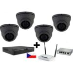 Zoneway 4x dome NC960 + NVR 2104 + router + POE switch návod